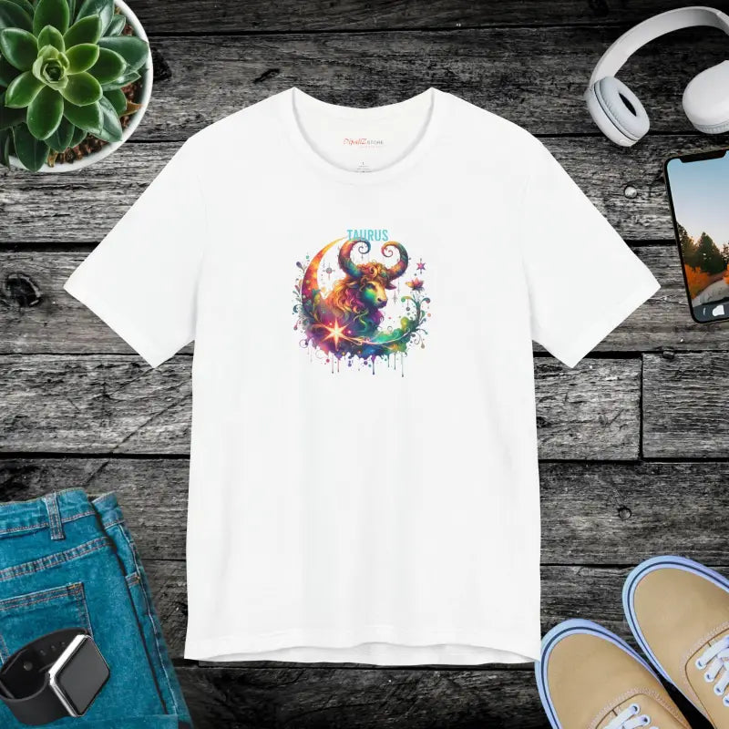 Taurus Zodiac Sign Jersey Short Sleeve Tee - Unisex - DipaliZ