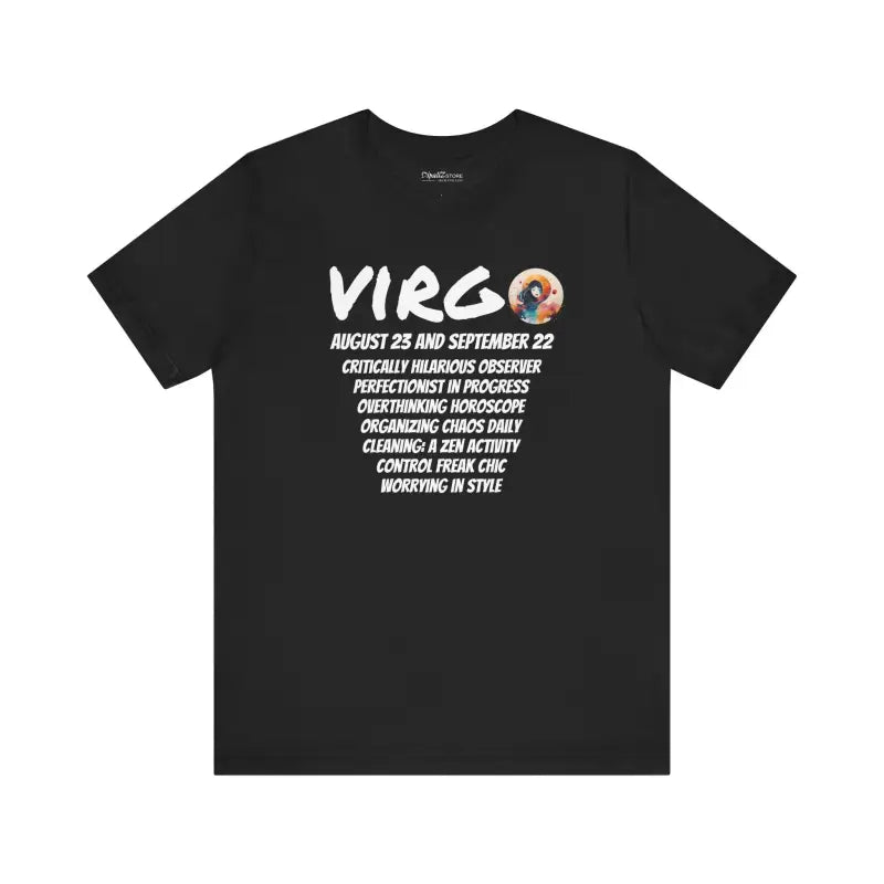 Unisex Jersey Short Sleeve Tee - Virgo Zodiac Design - DipaliZ