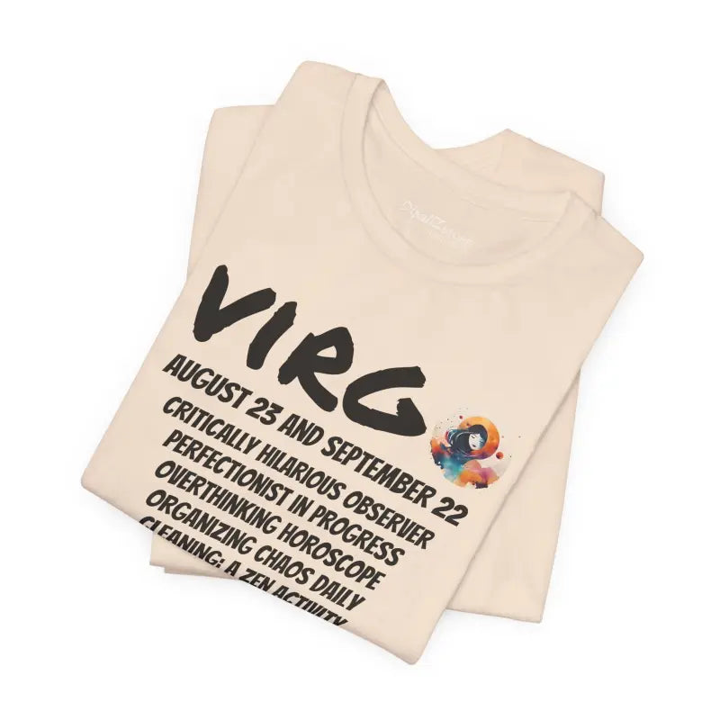 Unisex Jersey Short Sleeve Tee - Virgo Zodiac Design - DipaliZ