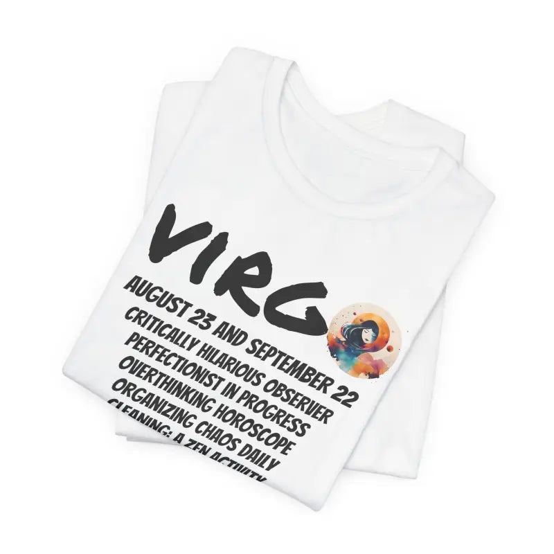 Unisex Jersey Short Sleeve Tee - Virgo Zodiac Design - DipaliZ