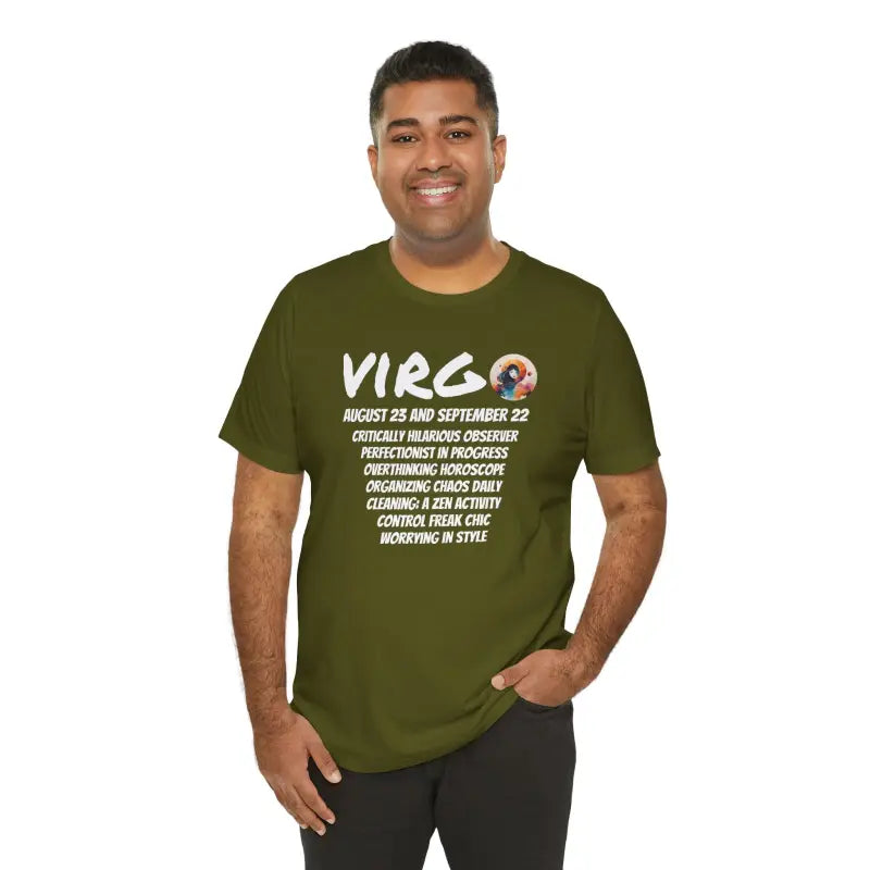 Unisex Jersey Short Sleeve Tee - Virgo Zodiac Design - DipaliZ