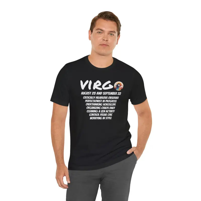 Unisex Jersey Short Sleeve Tee - Virgo Zodiac Design - DipaliZ