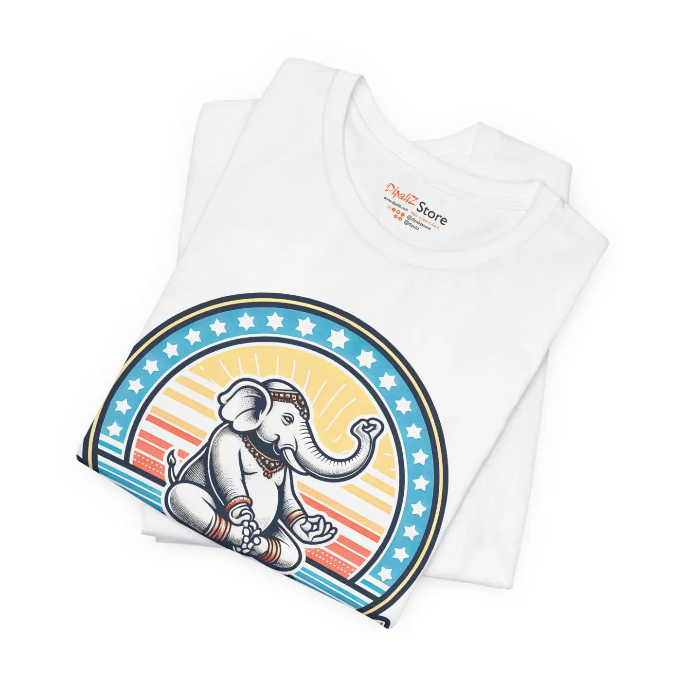 Elephant Design Tee - Positive Energy Shirt for Yoga - DipaliZ