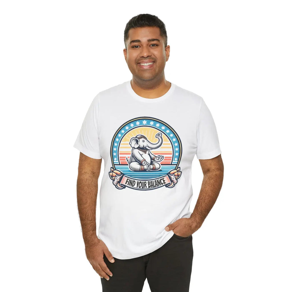 Elephant Design Tee - Positive Energy Shirt for Yoga - DipaliZ