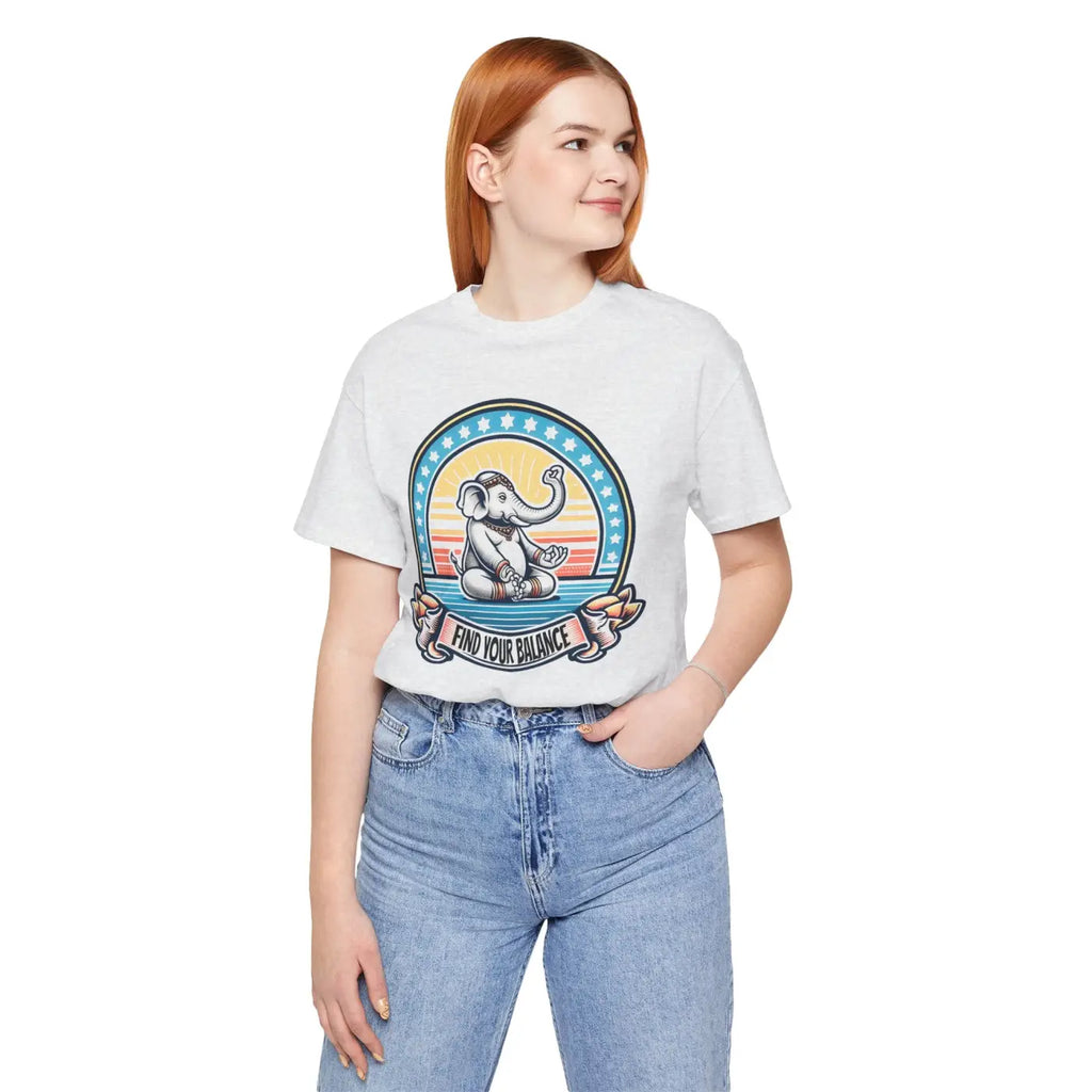 Elephant Design Tee - Positive Energy Shirt for Yoga - DipaliZ