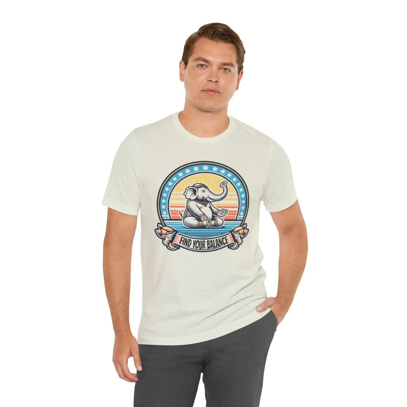 Elephant Design Tee - Positive Energy Shirt for Yoga - DipaliZ