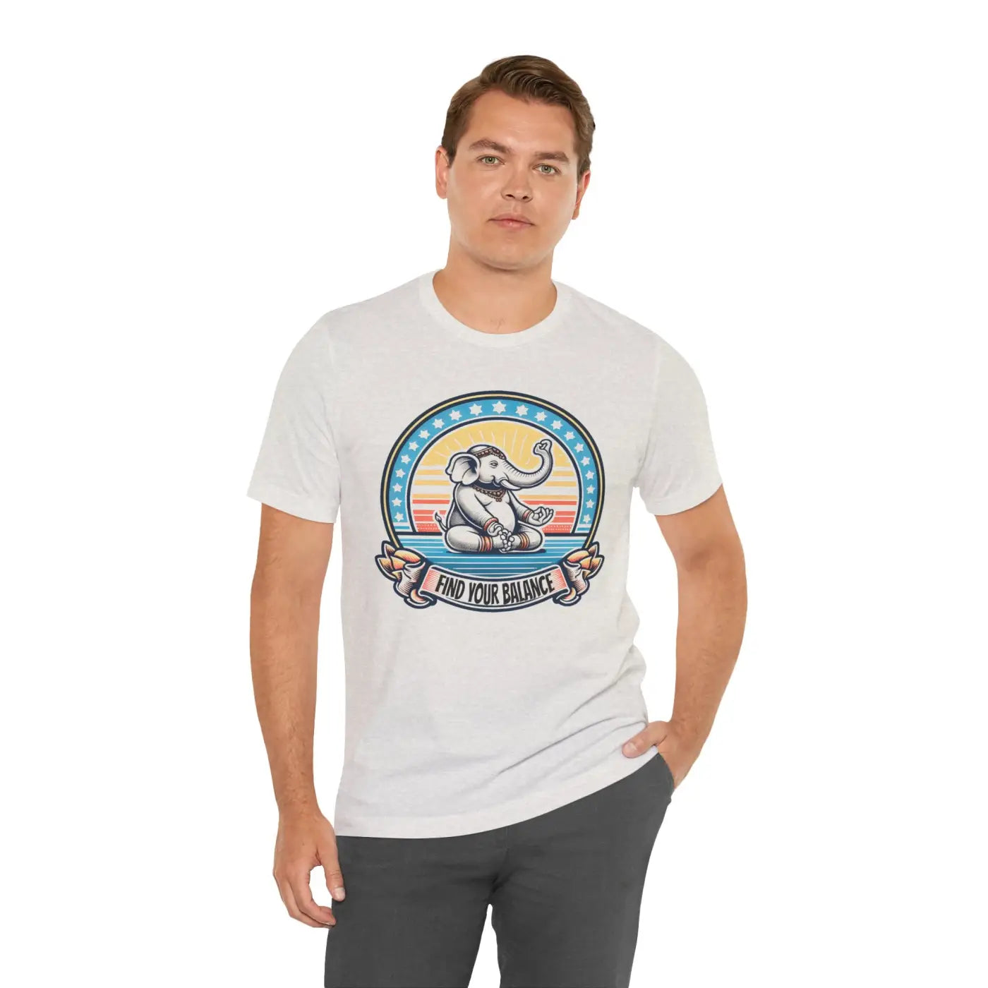 Elephant Design Tee - Positive Energy Shirt for Yoga - DipaliZ