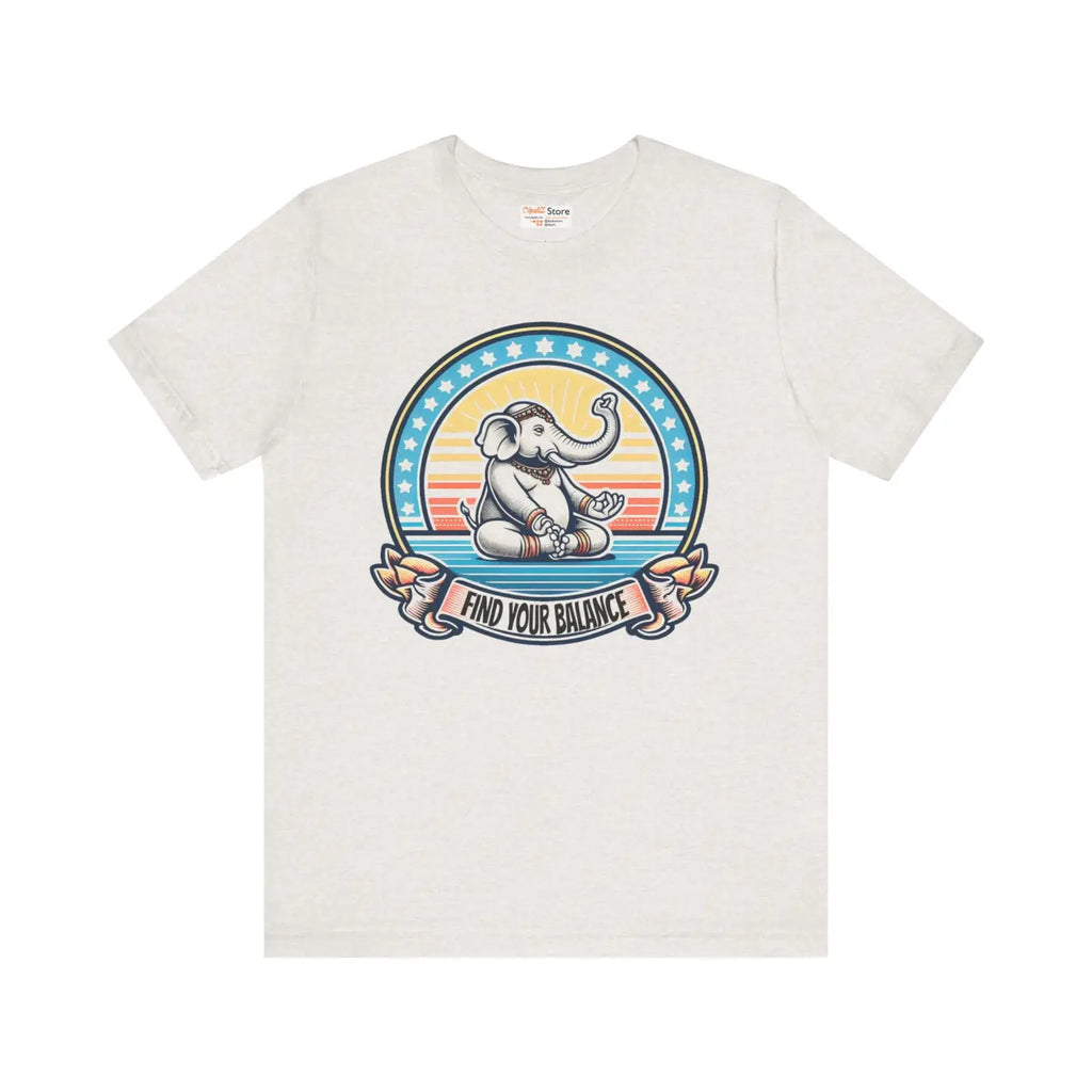 Elephant Design Tee - Positive Energy Shirt for Yoga - DipaliZ