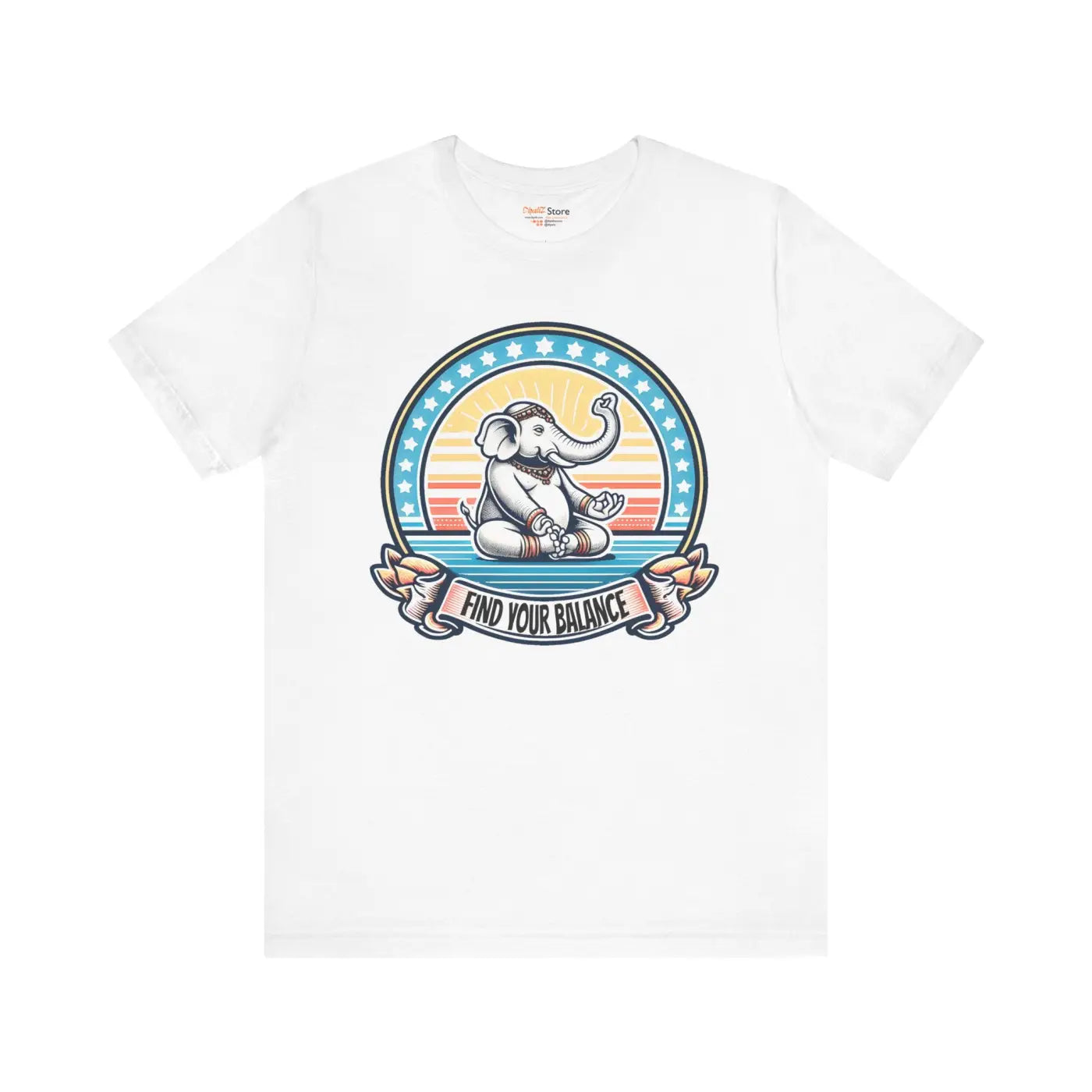 Elephant Design Tee - Positive Energy Shirt for Yoga - DipaliZ
