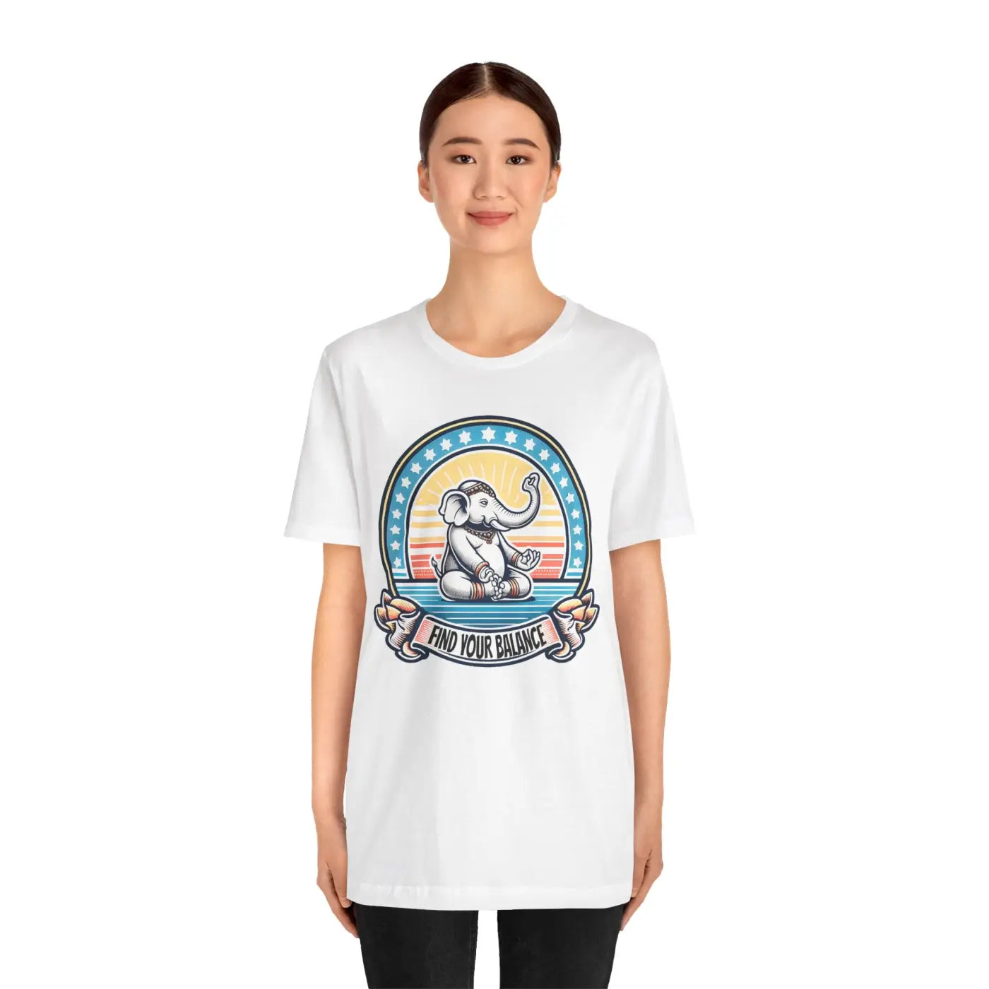 Elephant Design Tee - Positive Energy Shirt for Yoga - DipaliZ