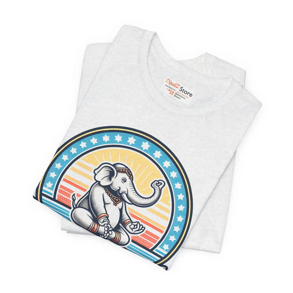 Elephant Design Tee - Positive Energy Shirt for Yoga - DipaliZ