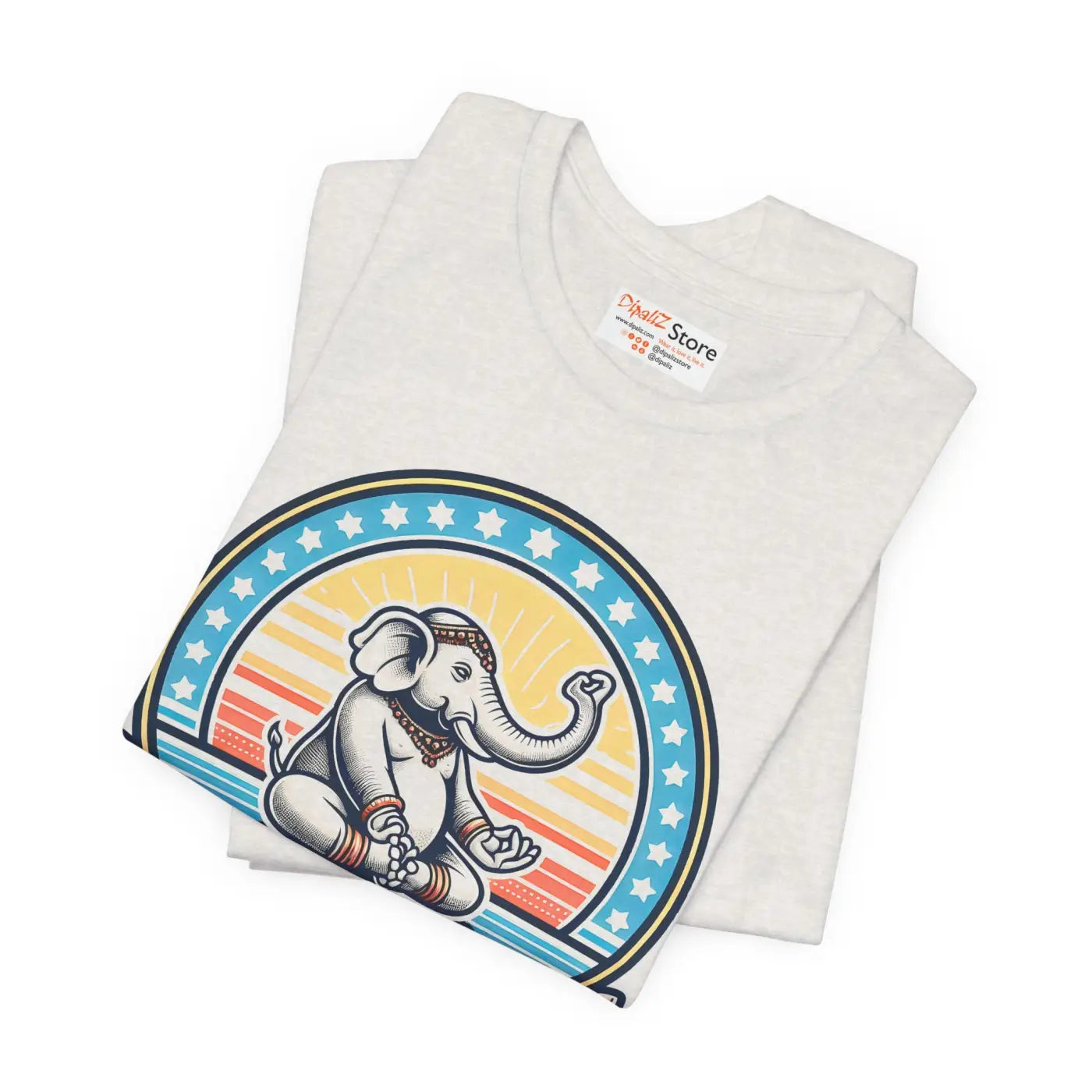 Elephant Design Tee - Positive Energy Shirt for Yoga - DipaliZ