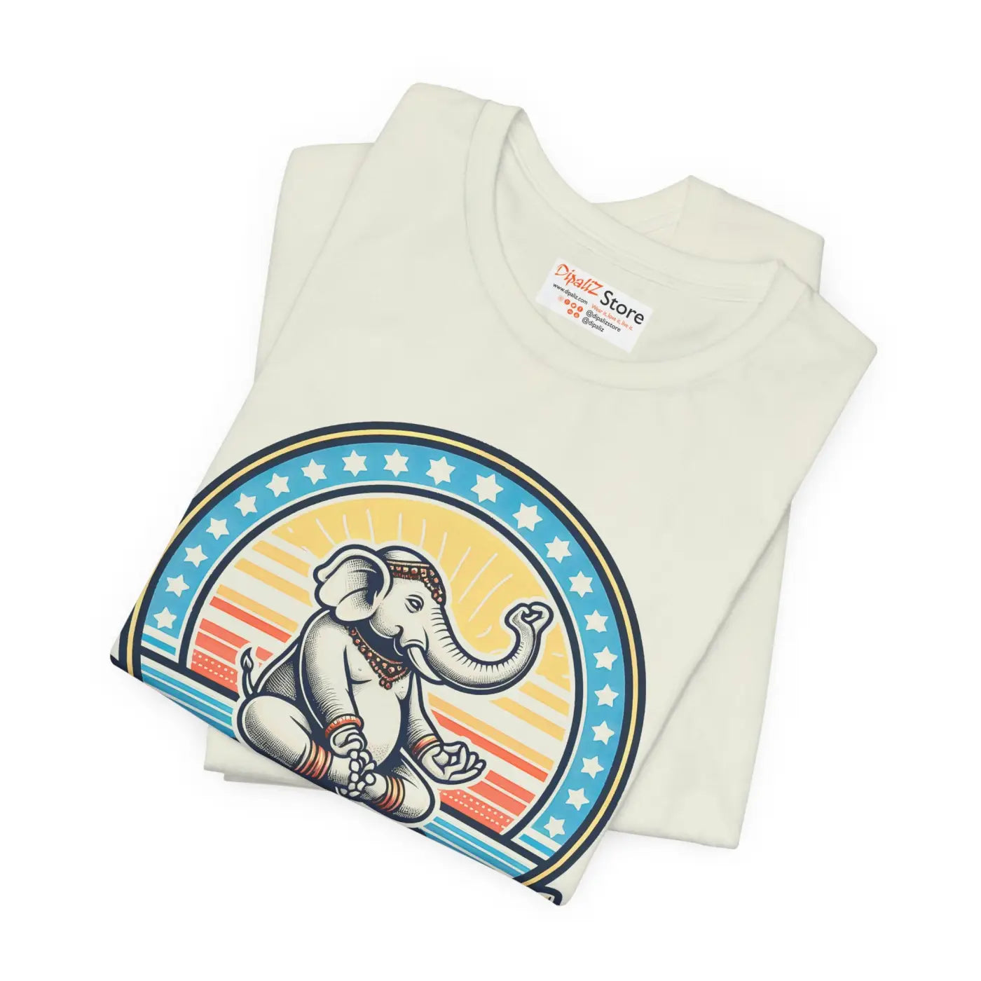 Elephant Design Tee - Positive Energy Shirt for Yoga - DipaliZ