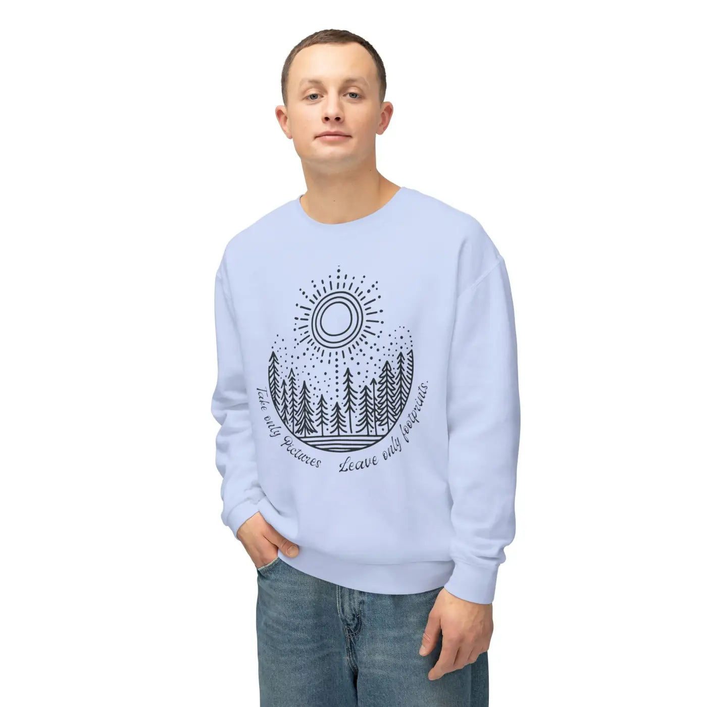 Lightweight Crewneck Sweatshirt - Nature Lovers Unisex - DipaliZ