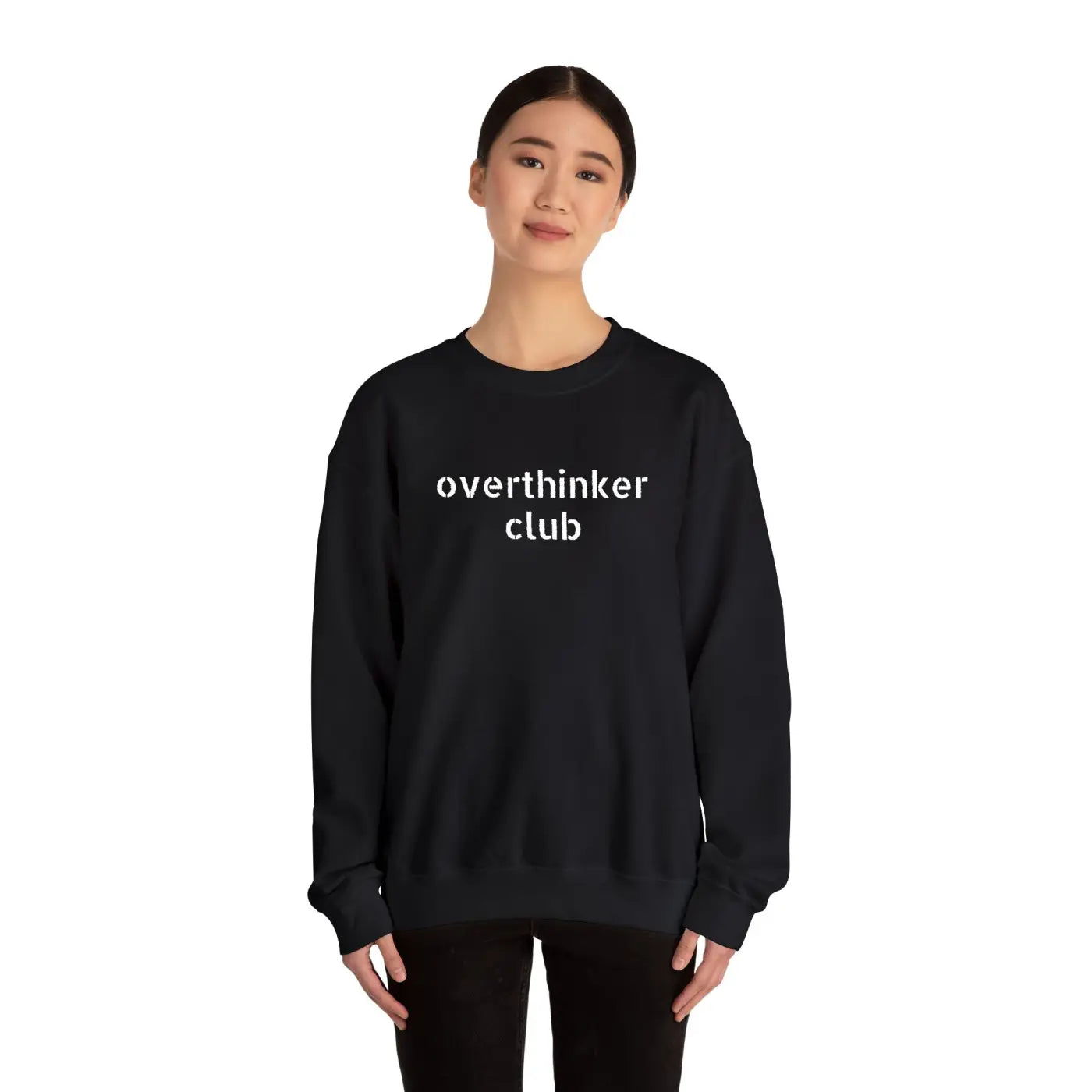 Embroidered Overthinker Club Crewneck - Ultra Cozy Vibes - DipaliZ