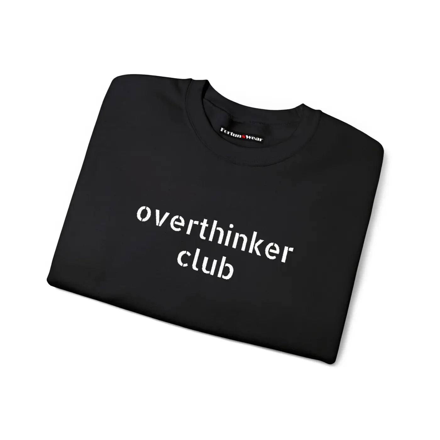 Embroidered Overthinker Club Crewneck - Ultra Cozy Vibes - DipaliZ