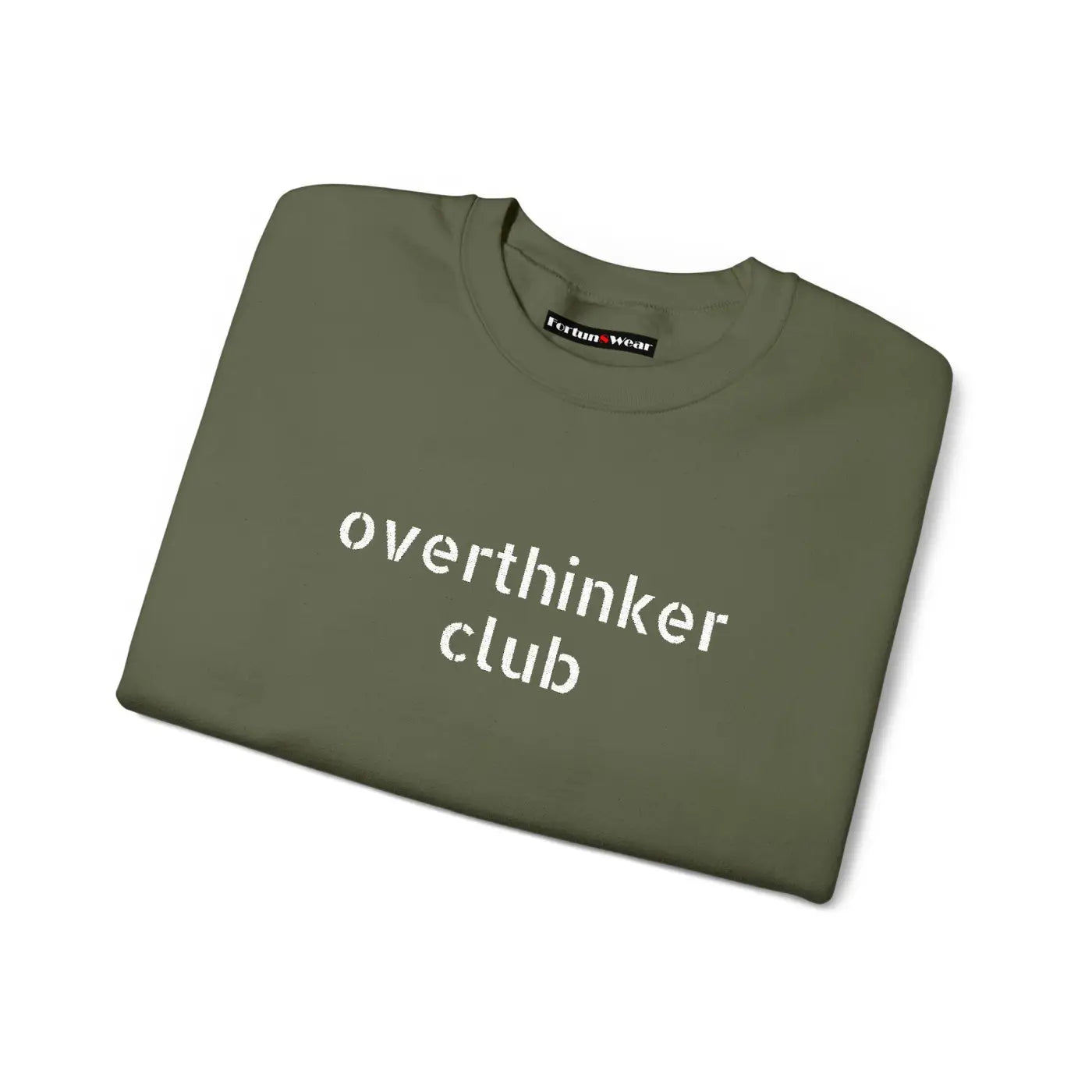 Embroidered Overthinker Club Crewneck - Ultra Cozy Vibes - DipaliZ