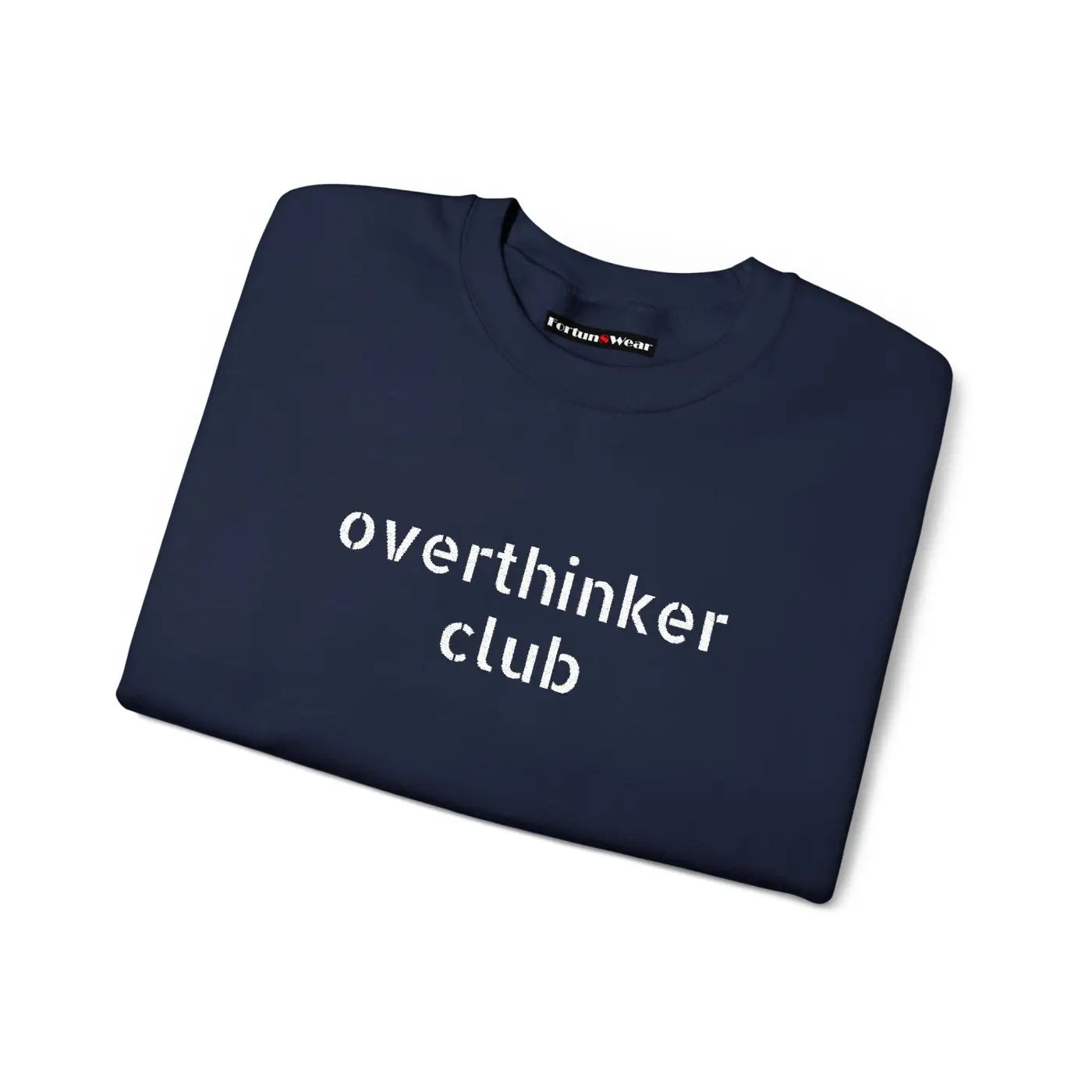 Embroidered Overthinker Club Crewneck - Ultra Cozy Vibes - DipaliZ