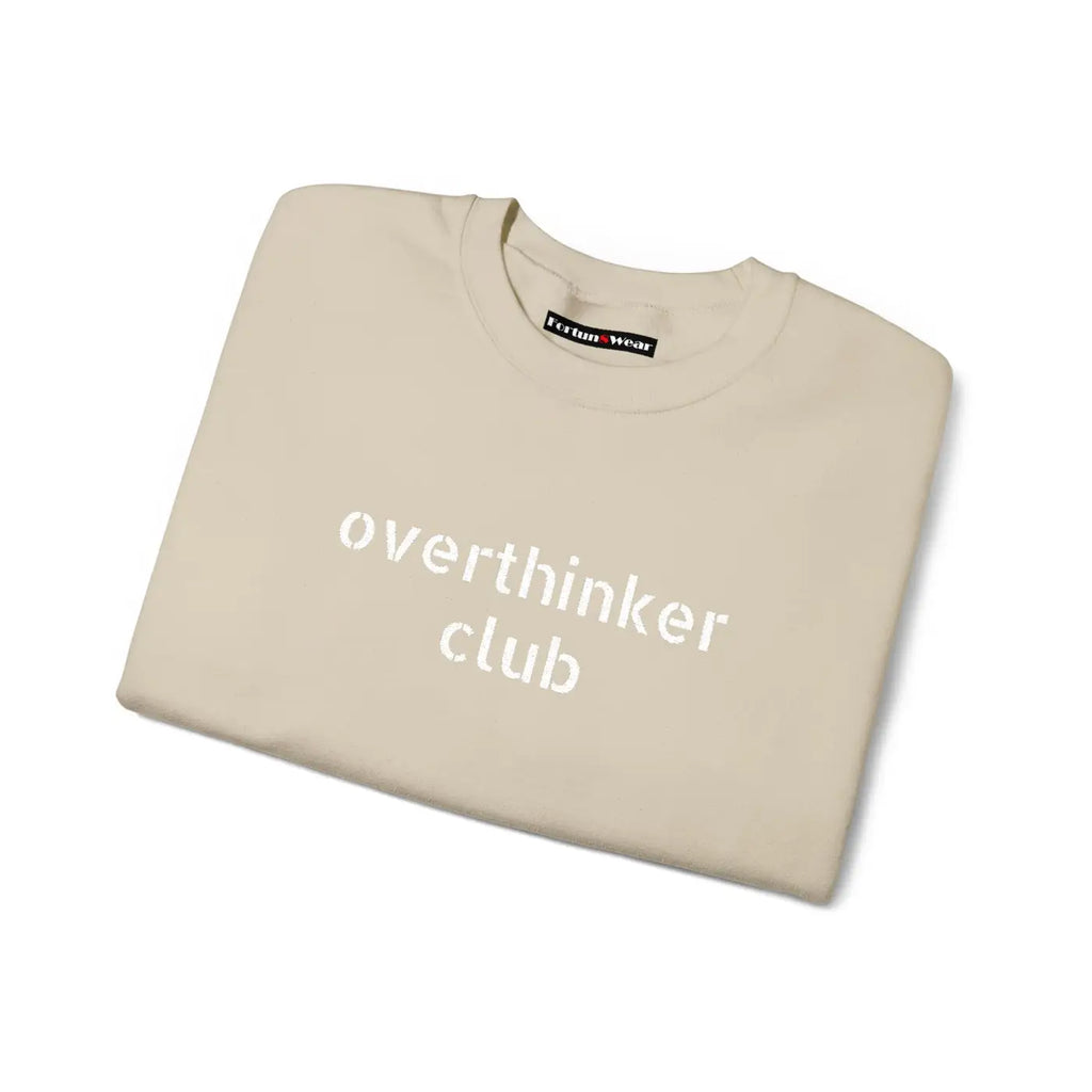 Embroidered Overthinker Club Crewneck - Ultra Cozy Vibes - DipaliZ