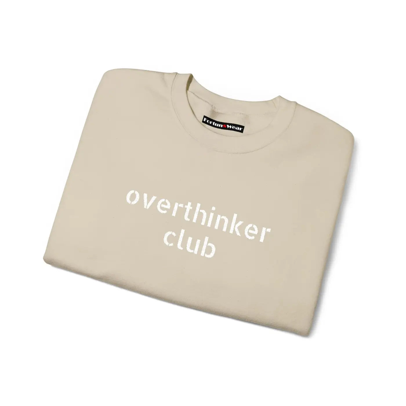 Embroidered Overthinker Club Crewneck - Ultra Cozy Vibes - DipaliZ