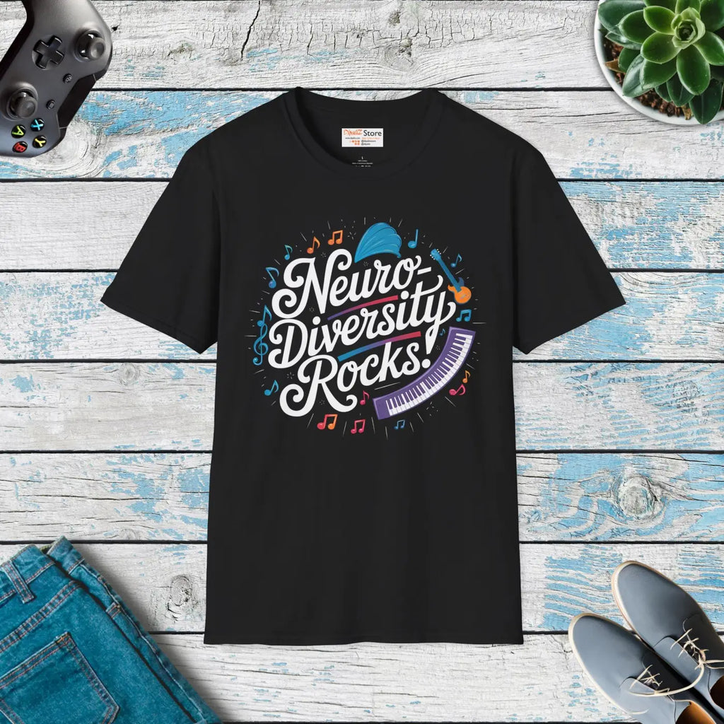 Neurodiversity Rocks Unisex Softstyle Cotton T-Shirt - DipaliZ