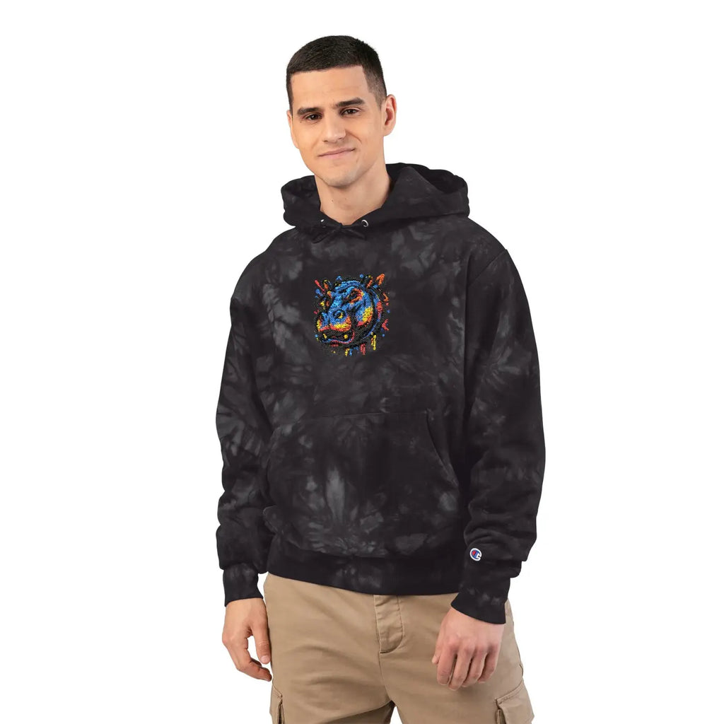Color Burst Hoodie - Sunset Orange Spiral - DipaliZ