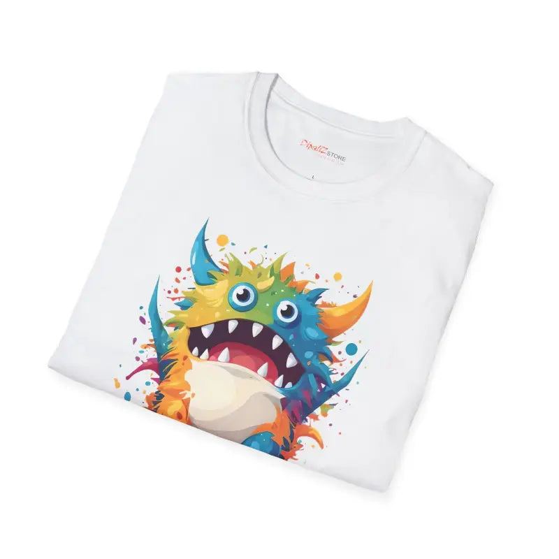 Cute Colorful Monster Softstyle T Shirt - Cotton Tee - DipaliZ