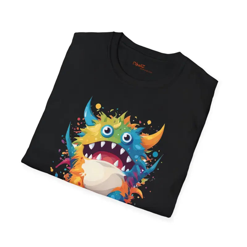 Cute Colorful Monster Softstyle T Shirt - Cotton Tee - DipaliZ