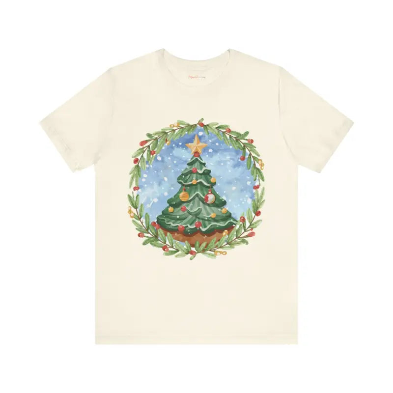 Christmas Tree Jersey Short Sleeve Tee - Festive Unisex - DipaliZ