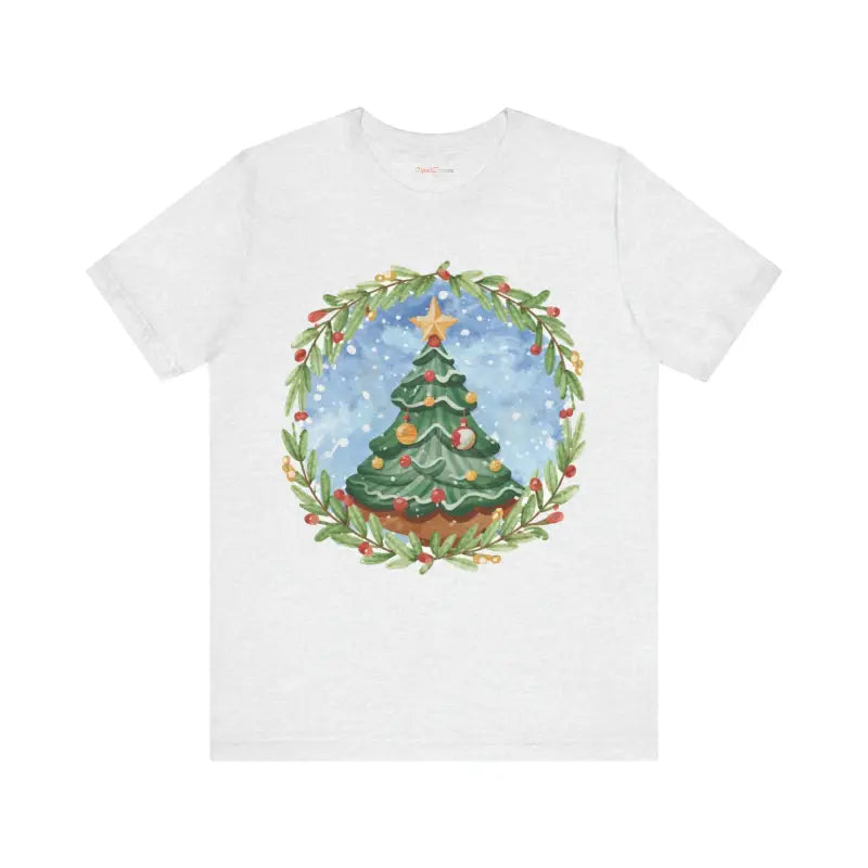 Christmas Tree Jersey Short Sleeve Tee - Festive Unisex - DipaliZ