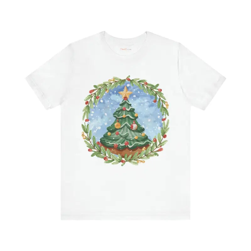 Christmas Tree Jersey Short Sleeve Tee - Festive Unisex - DipaliZ