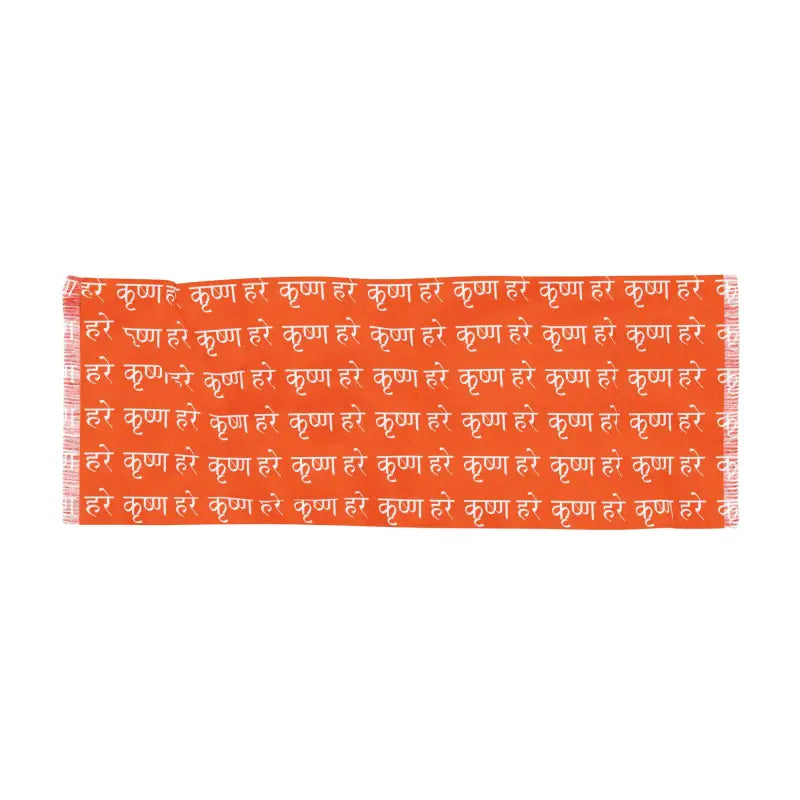 Krishna Pattern Scarf - Hare Krishna Polyester Design - DipaliZ