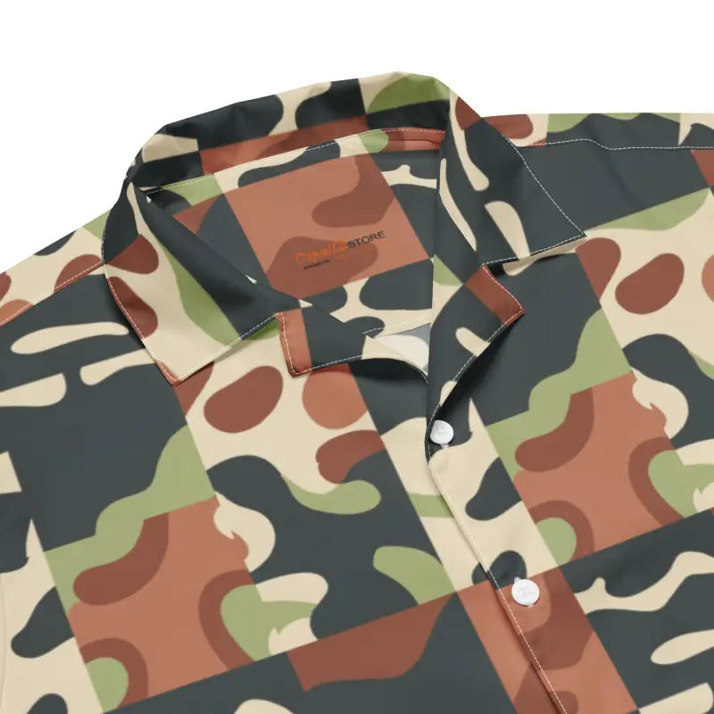 Camouflage Pattern Unisex Button Shirt - Summer Cool Style - DipaliZ