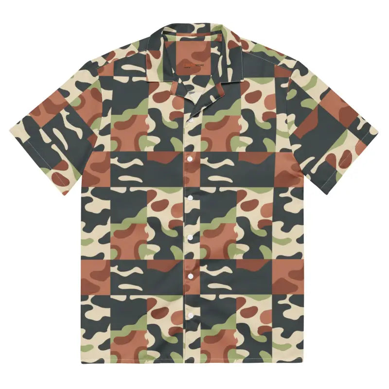 Camouflage Pattern Unisex Button Shirt - Summer Cool Style - DipaliZ