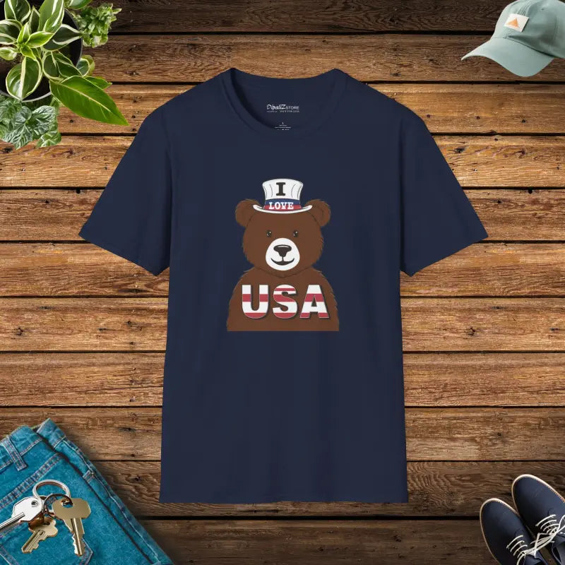 Independence Day Tee - Bear with USA Pride Design - DipaliZ