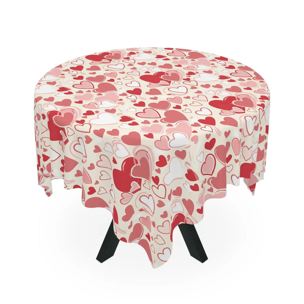 Heart Pattern Tablecloth - Affordable Joy in Durable Polyester - DipaliZ