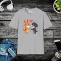 Adorable Valentine's Day Dogs Unisex Tee for Dog Lovers - DipaliZ