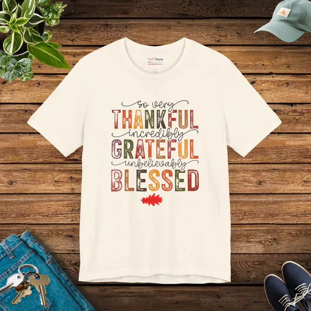 Thankful Vibes Unisex Tee - Soft Cotton Comfort - DipaliZ