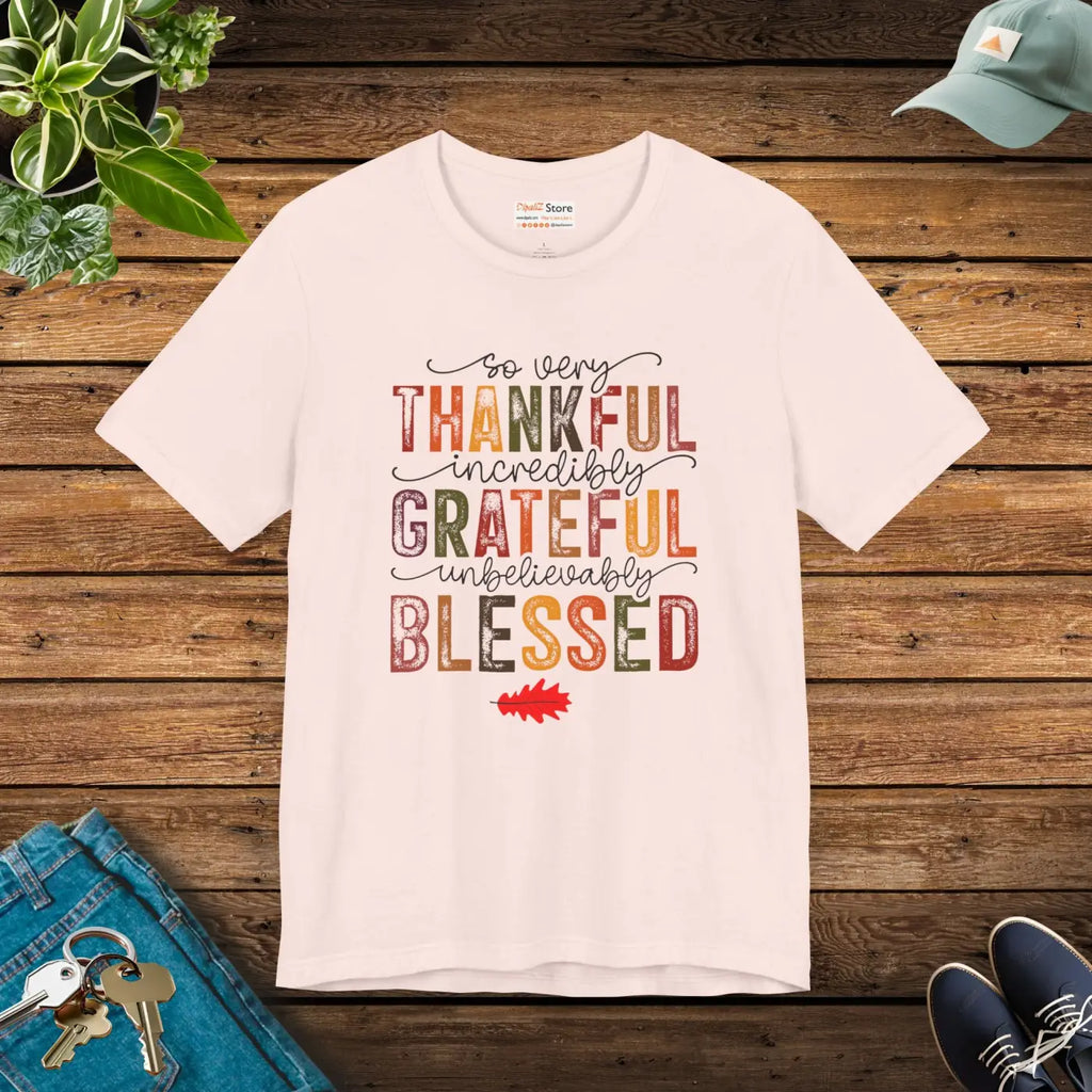 Thankful Vibes Unisex Tee - Soft Cotton Comfort - DipaliZ
