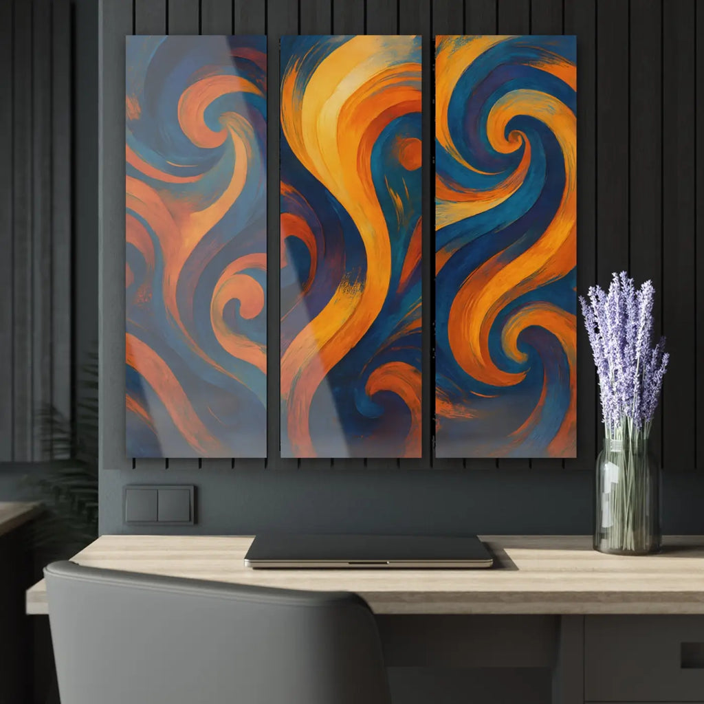 Vibrant Abstract Acrylic Modern Wall Art - Colorful Art Set - DipaliZ