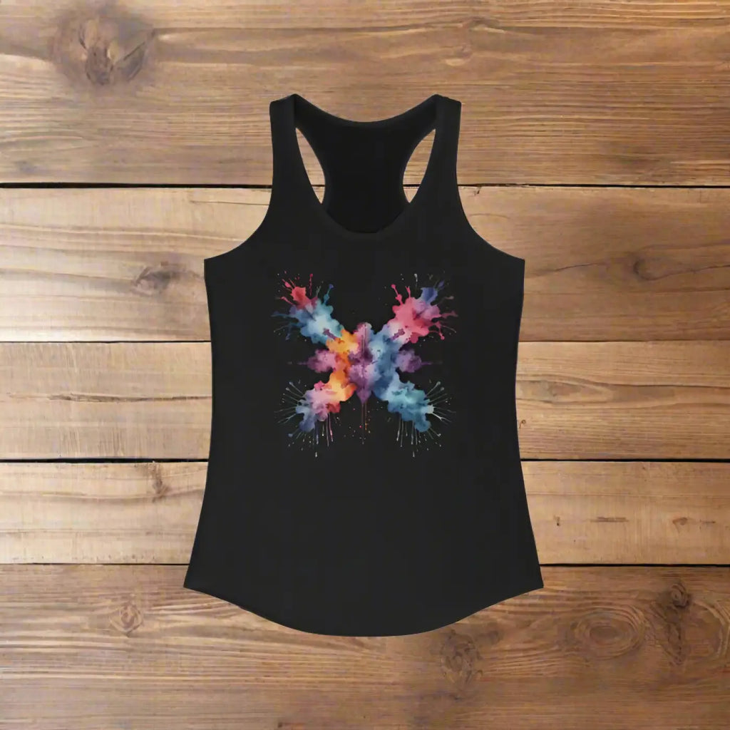 Stunning Vibrant Abstract Tank Top - Flattering Racerback Cut - DipaliZ