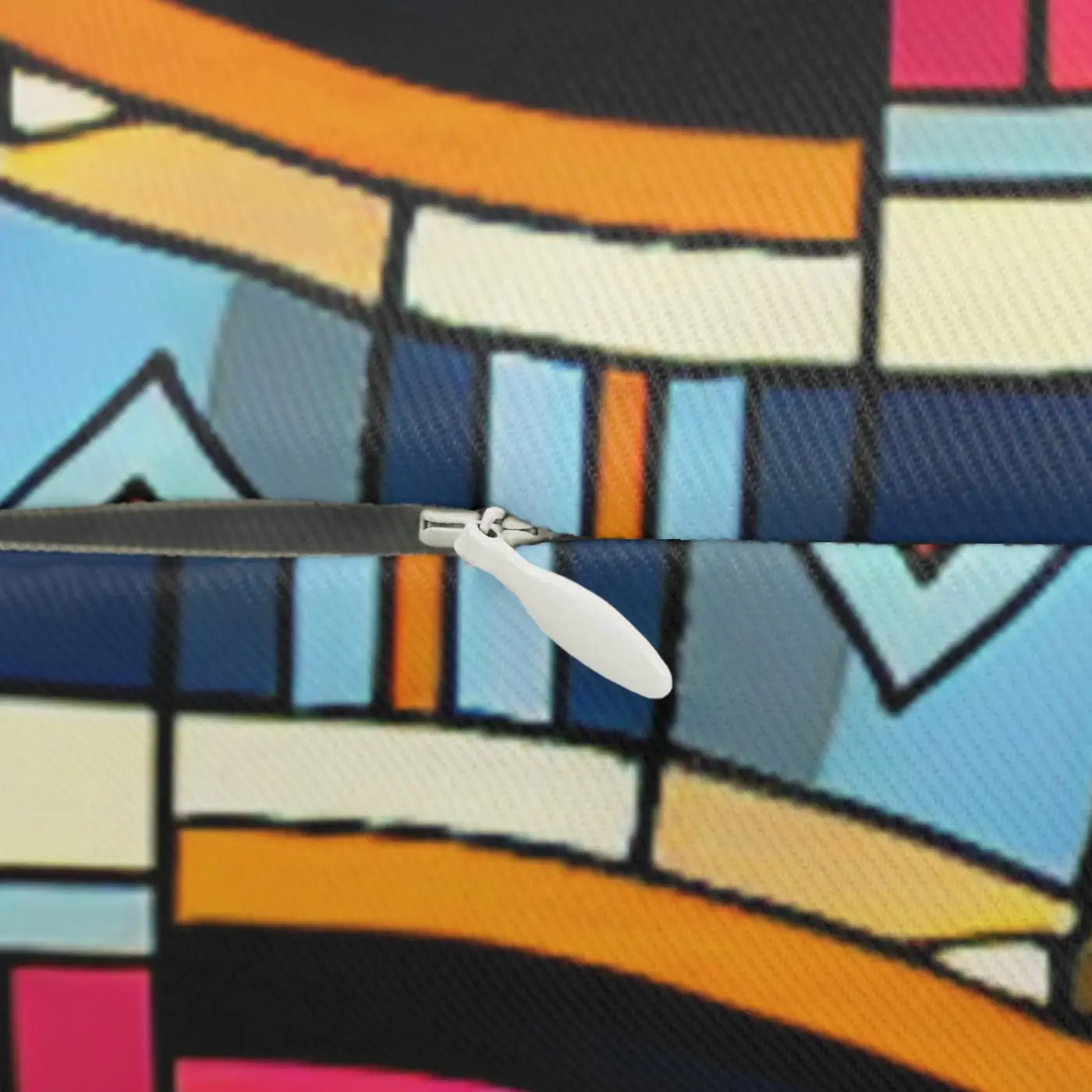 Vibrant Abstract Lumbar Pillow - Double-Sided Design - DipaliZ