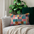 Vibrant Polyester Lumbar Pillow - Abstract Pattern Design - DipaliZ