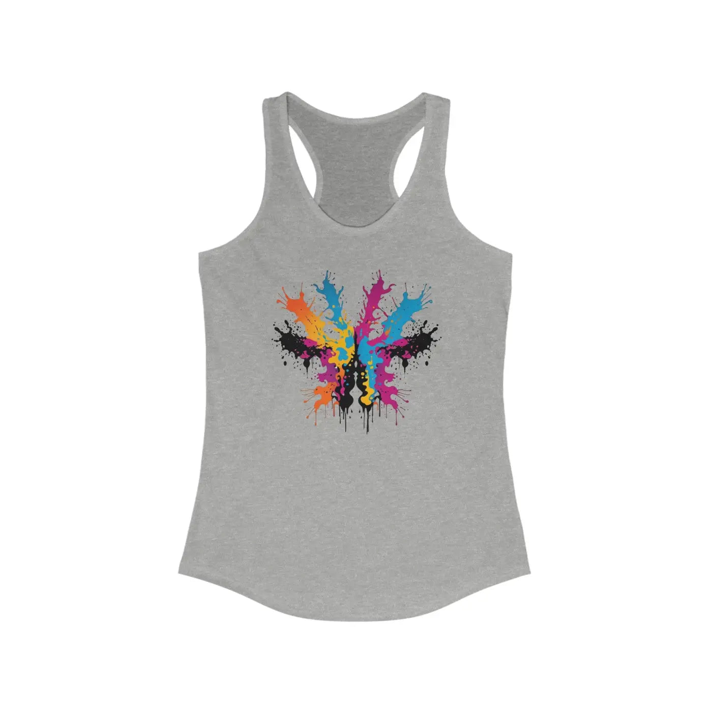 Vibrant Abstract Racerback Tank - Slim Fit Activewear - DipaliZ