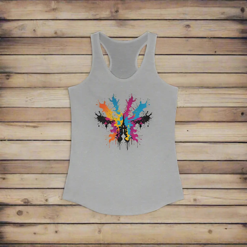 Vibrant Abstract Racerback Tank - Slim Fit Activewear - DipaliZ