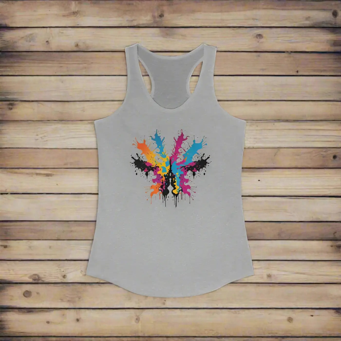 Vibrant Abstract Racerback Tank - Slim Fit Activewear - DipaliZ