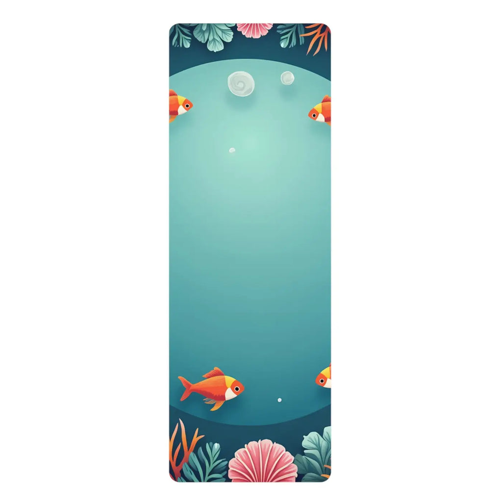 Vibrant Aquatic Rubber Yoga Mat - Daily Practice - DipaliZ