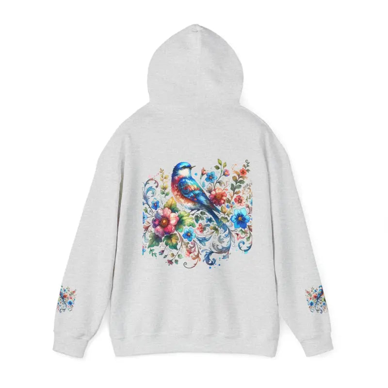 Unisex Heavy Hooded Sweatshirt - Vibrant Bird Design - DipaliZ