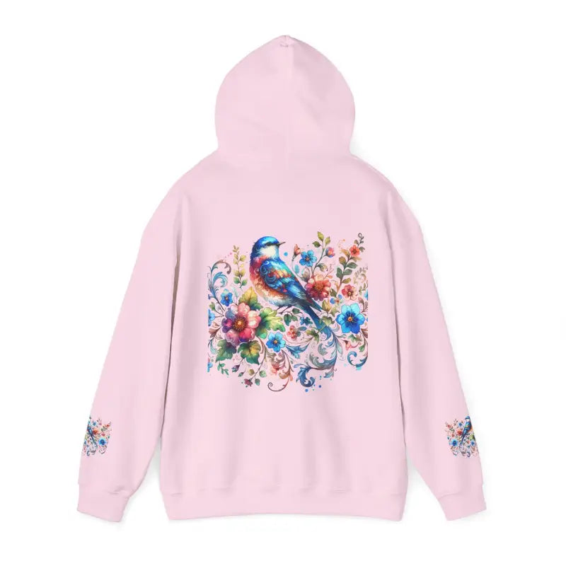 Unisex Heavy Hooded Sweatshirt - Vibrant Bird Design - DipaliZ
