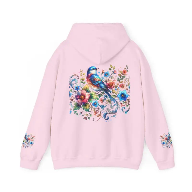 Unisex Heavy Hooded Sweatshirt - Vibrant Bird Design - DipaliZ